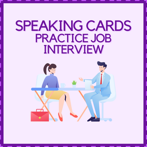 Speaking cards - practice job interview questions with Past Simple